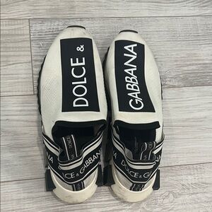 Dolce & Gabbana Men's Monochrome Slip-On Sneakers